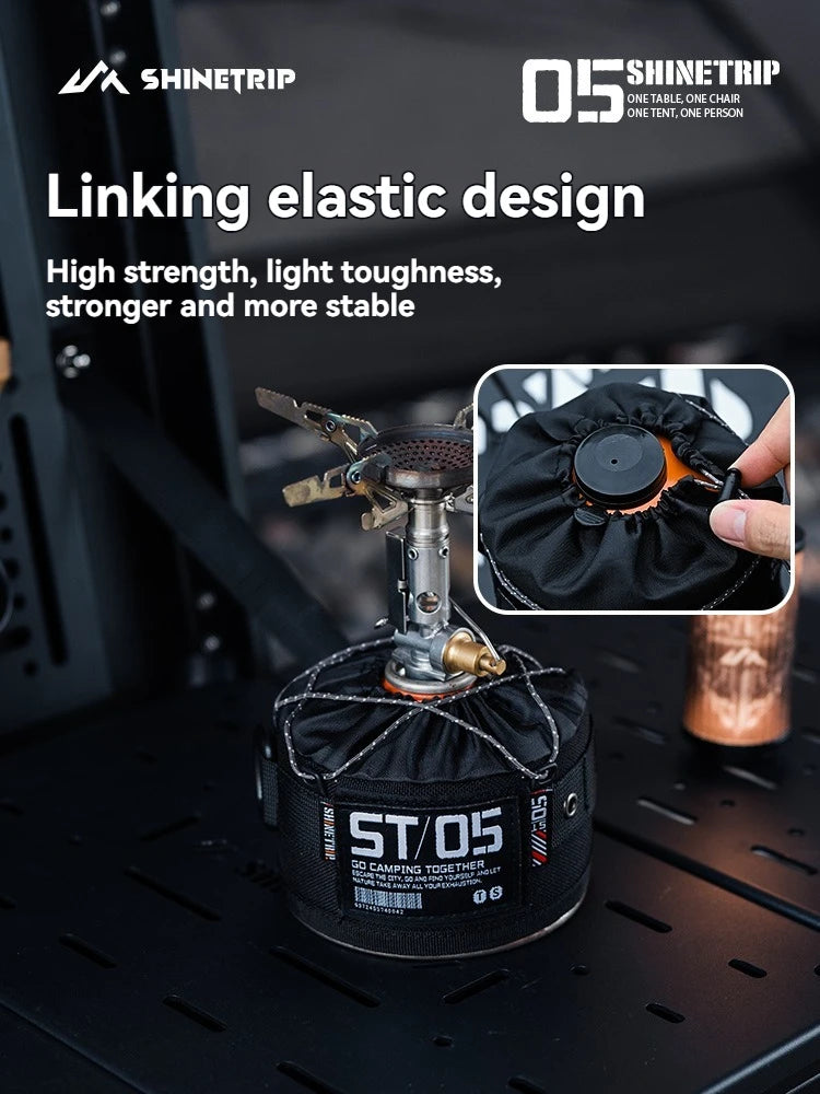 Blackened Gas Cylinder Protective Cover Outdoor Series Anti-Collision Camping Decoration Storage for Camping Gear