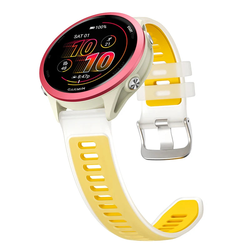 Transparent Candy Color Silicone Strap For Garmin Forerunner 265 265s 255 55 158 165 Music 570 Venu 4 3 3s 2 SQ Vivoactive 6 5