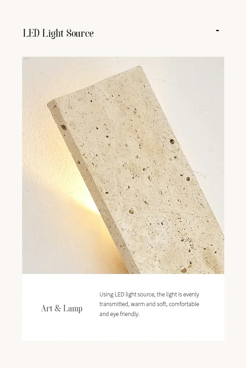 Outdoor Waterproof Wall Lamps Strip Natural stone Wall Lights 18W LED Wall Lamp Bedroom Exterior Outdoor Lighting Fixtures