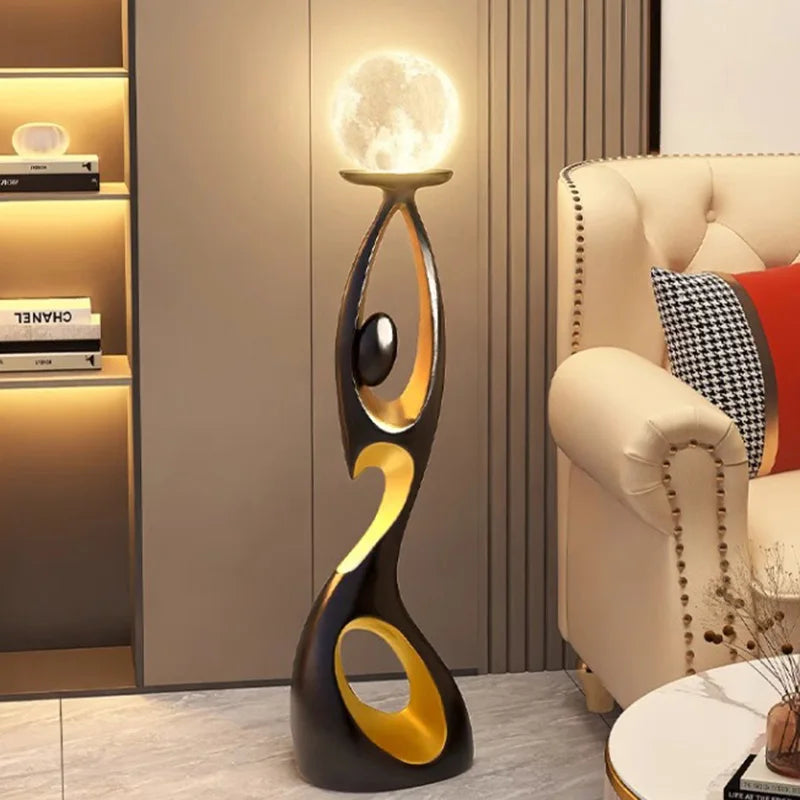 Modern minimalist LED floor lamp, living room, bedroom, study, Nordic Ins style creative remote control dimming vertical lamp, i