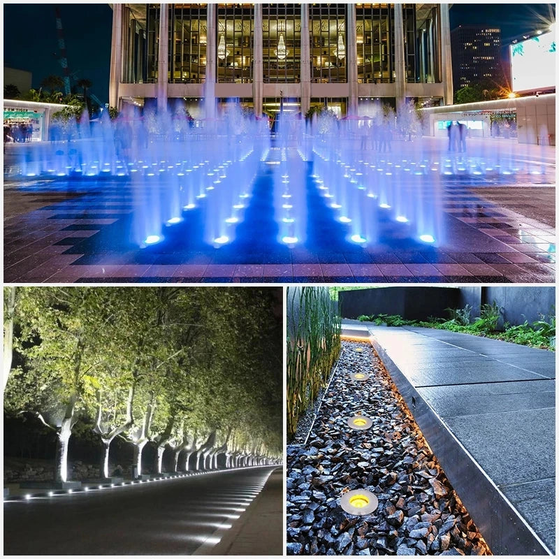 1W 2W 3W Waterproof Led Underground Light Terrace Spot DC12V 24V Rgb Garden Decoration Dimmable Built-in Floor Deck Lamp IP68