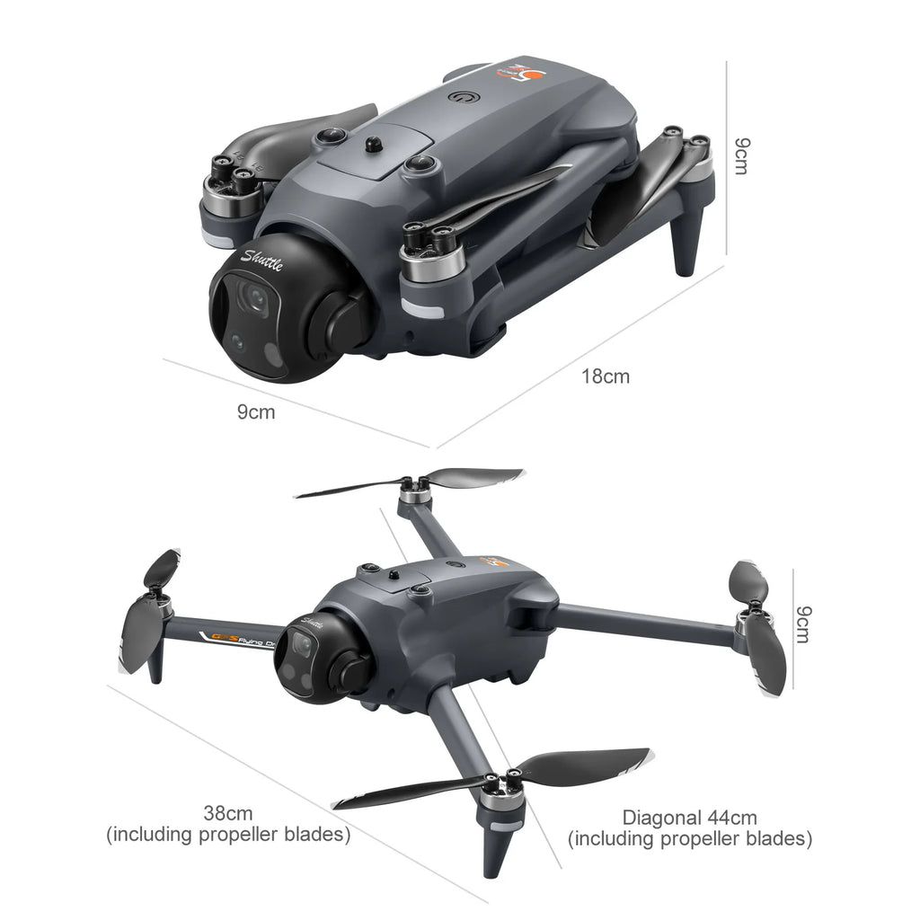 YLRC YL059 RC Drone Airdrop GPS WIFI FPV 180° ESC 4K Dual Camera Smart Follow Obstacle Avoidance Quadcopter 4.5" Screen