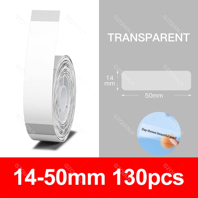 Niimbot Transparents Clear Pure White Thermal Label Sticker Paper Roll Self-Adhesive Barcode Price Name Printing for D11 D110
