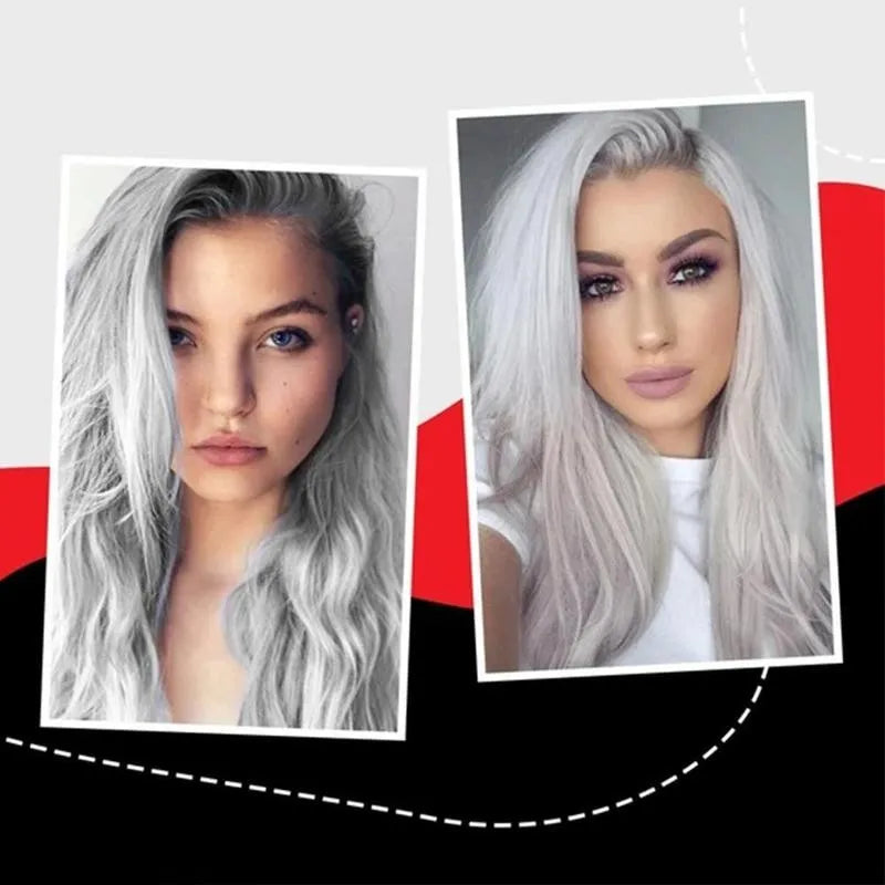 Gray Color Hair Dye Cream Unisex Smoky  Punk Style 100ml Light Grey Silver Permanent       s