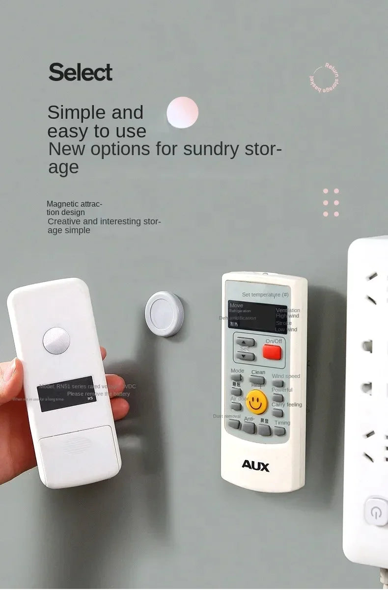 Magnetic Remote Control Holder Wall Mount Adhesive Remote Control Holder Strong Hold Tv Remote Holder for Home Office