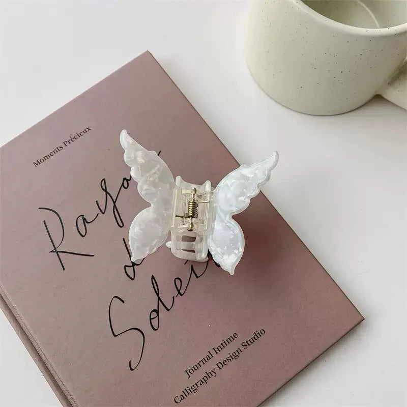 Super Fairy Three-Dimensional Butterfly Half-Tied Hair Back Of The Head Acetate Clip Hair Accessories For Women