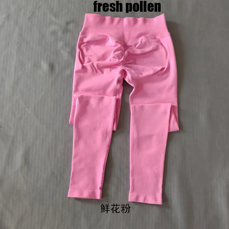 1DF-0LO 1YNE-0GO Women Impact Yoga Leggings, Seamless Butt Lifting Athletic Pants for Gym Running Training
