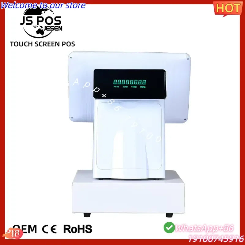 2026Hot All-in-One Point of Sale POS System 15.6" Touch Screen Cash Register Wholesale Multi-System for Cafes Hair Salons