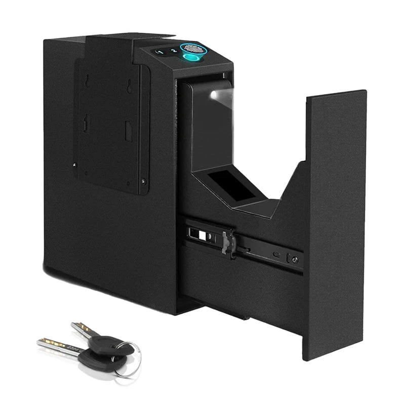 Automatic Pop-up Push and Pull Gun Safe Box with Fingerprint Password Key  for Home Office Security