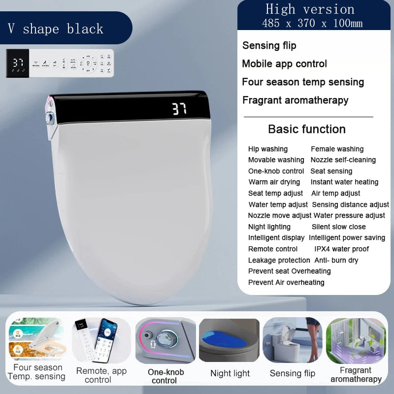App Inteligente Cleaning Smart Flip Toilet Inodoros Japones WC Bidet Toilet Auto Sensor Toilette Japonaises Electric Toilet Lid