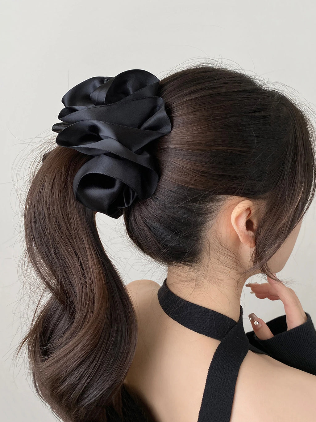 Lystrfac New Banana Clip Bow Hair Clips for Women Girls Back Head Double Layer Hairpin Horsetail clip Fashion Hair Accessories