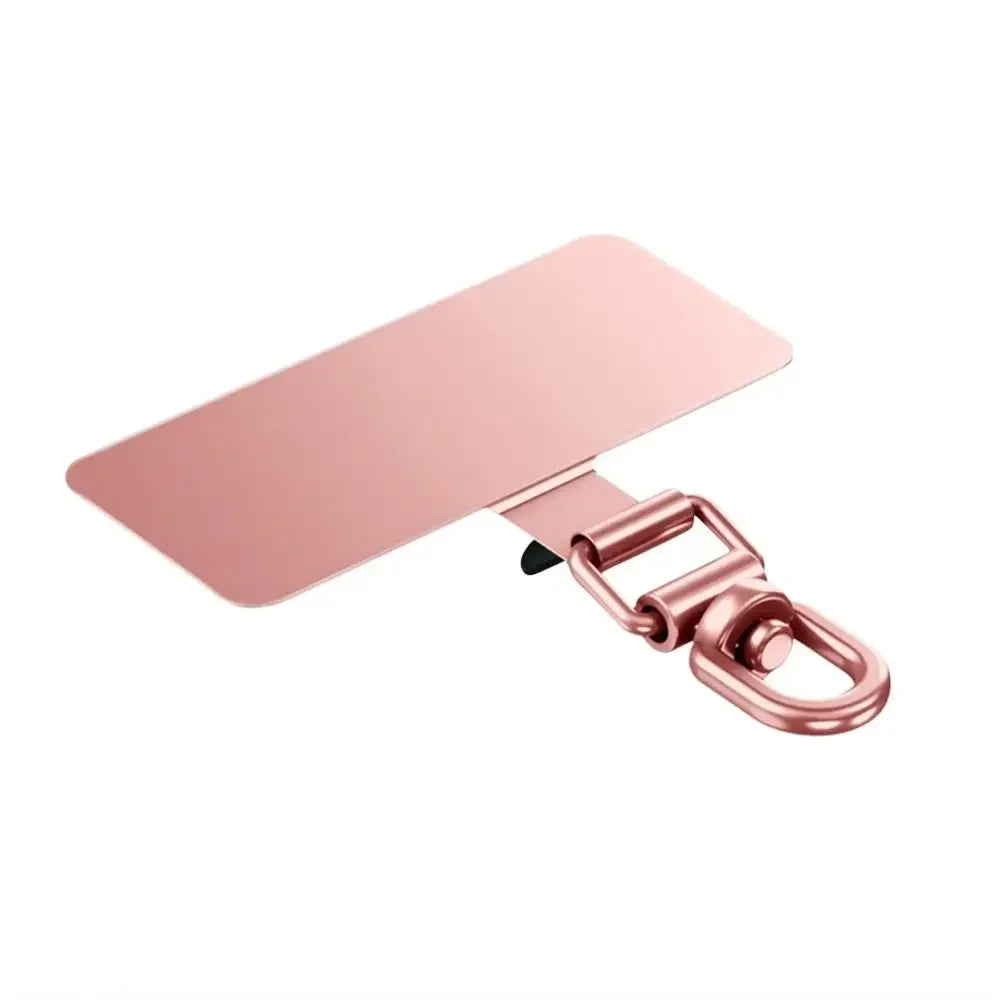Ultra-thin Phone Lanyard Clip Patch 360° Rotatable Stainless Steel Phone Case Hanging Rope Anti-fall Snap Strap Case Clip