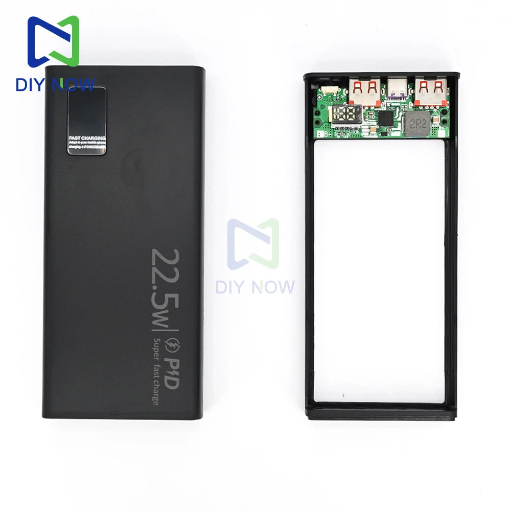 Digital Display Fast Charging Power Bank PD/QC/VOOC 22.5W Fast Charging Module Power Bank Motherboard DIY Power Bank Module