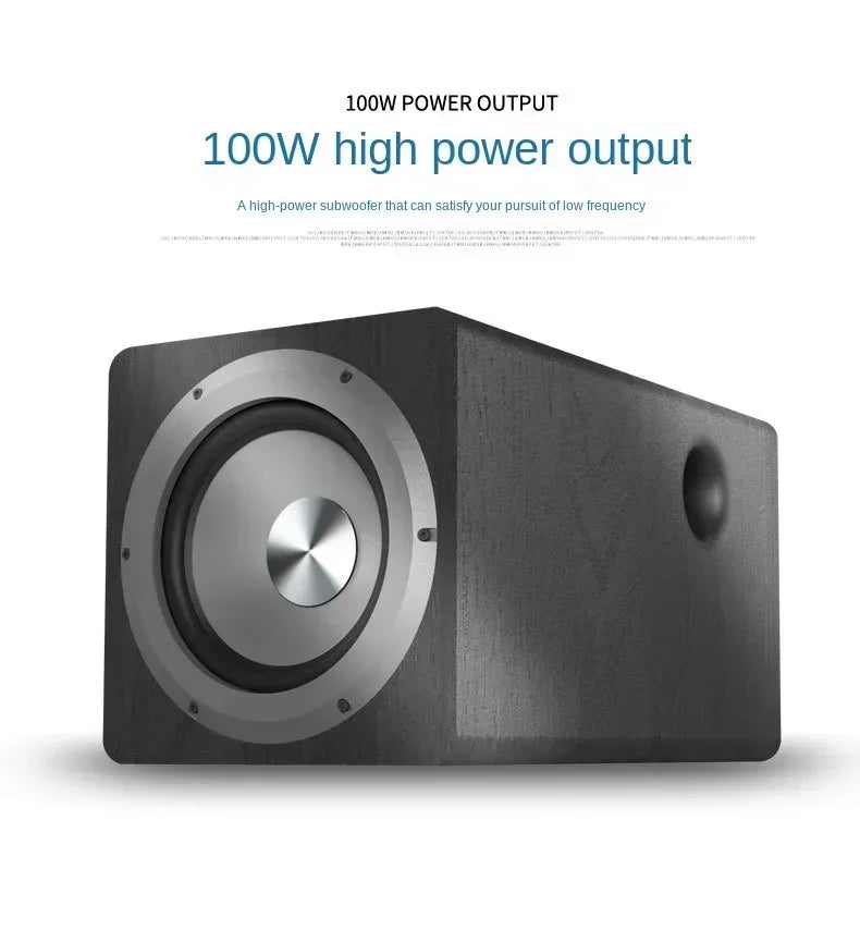 6.5 Inch Active Subwoofer Speaker High-power 100W Super Bass Home Theater Sound System for Active Speakers PC Computer TV Box