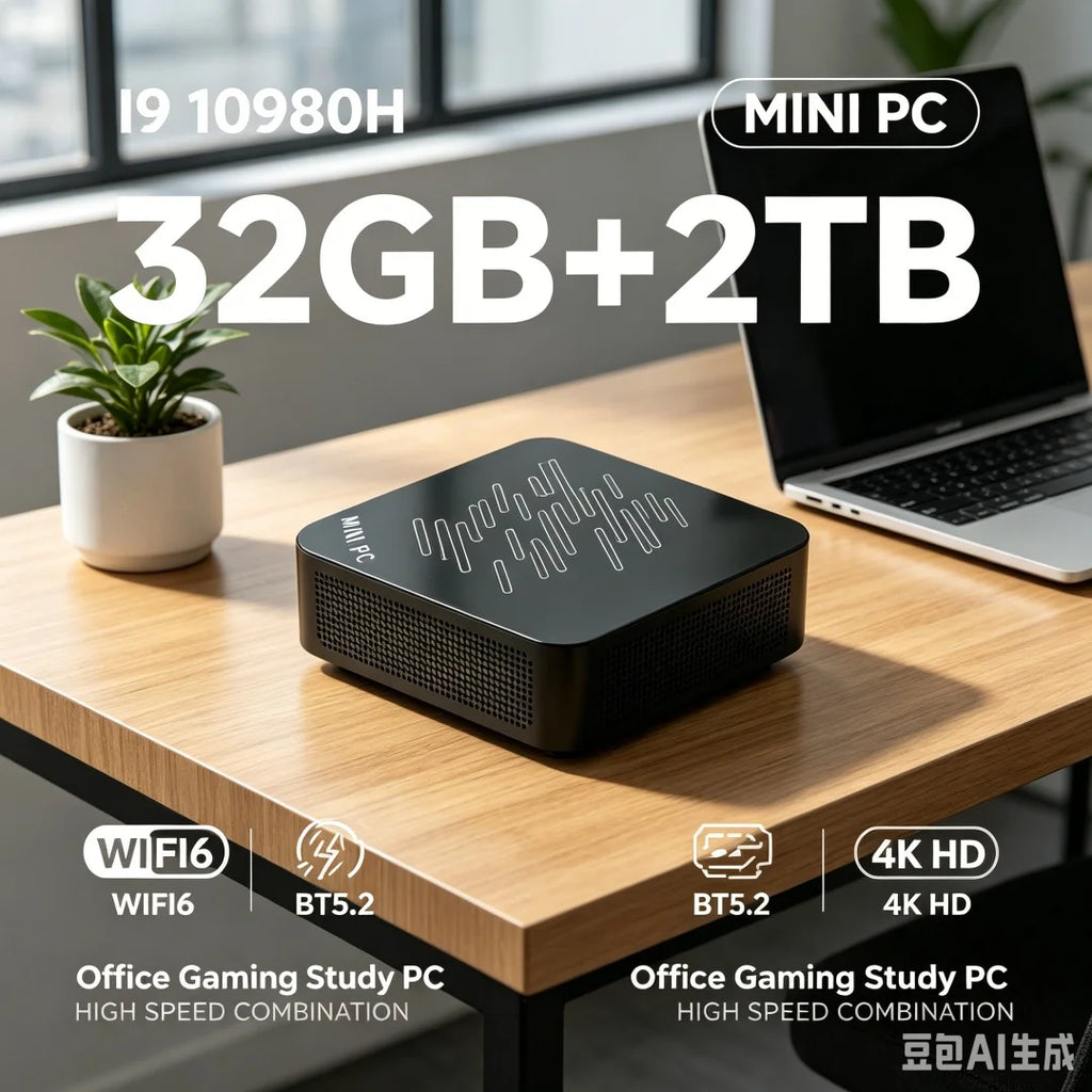 2026 Mini Gaming PC Intel i9-10980HK i3-6100U 16GB 32GB RAM 1TB SSD WiFi 6 BT5.2 4K Mini Desktop Host