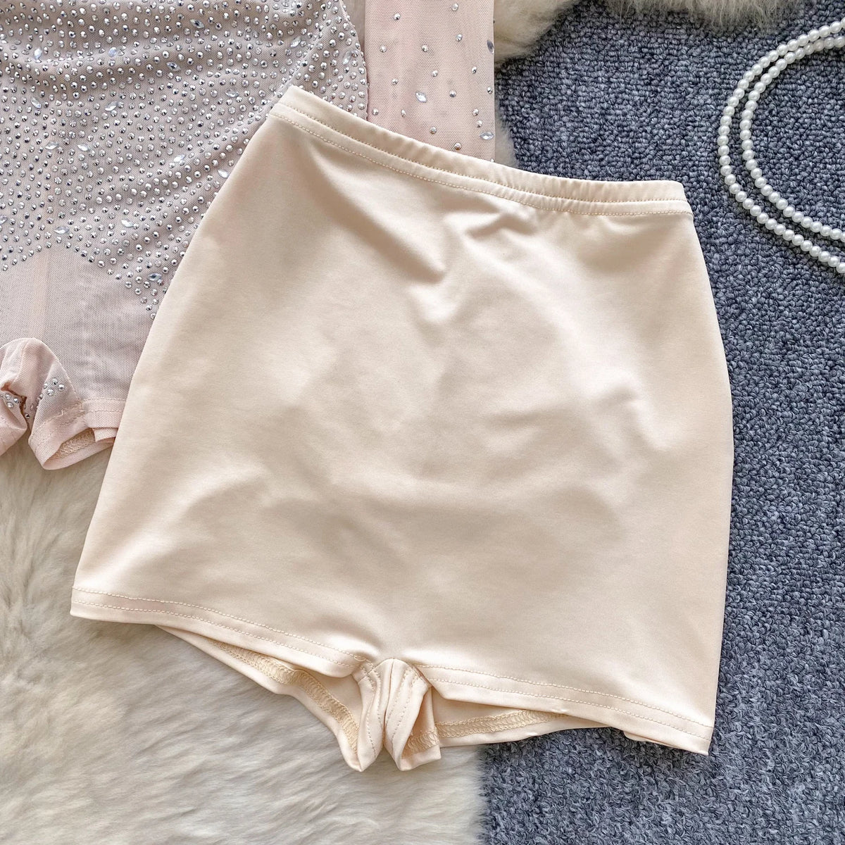 SINGREINY Summer Thin Sheer Sexy Bodysuit Long Sleeve Zipper With Shorts Design Rompers Beadings Streetwear Women Mesh Playsuits