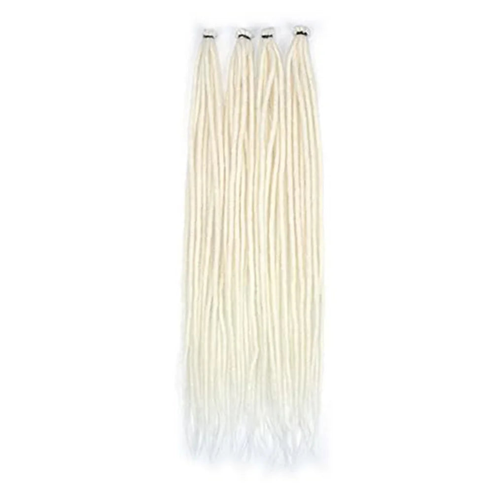 Dreadlock Extensions, 22" Brown to Blonde Synthetic Crochet Dreads Extensions 100% Handmade Single Ended Dreads Thin 0.6cm Width