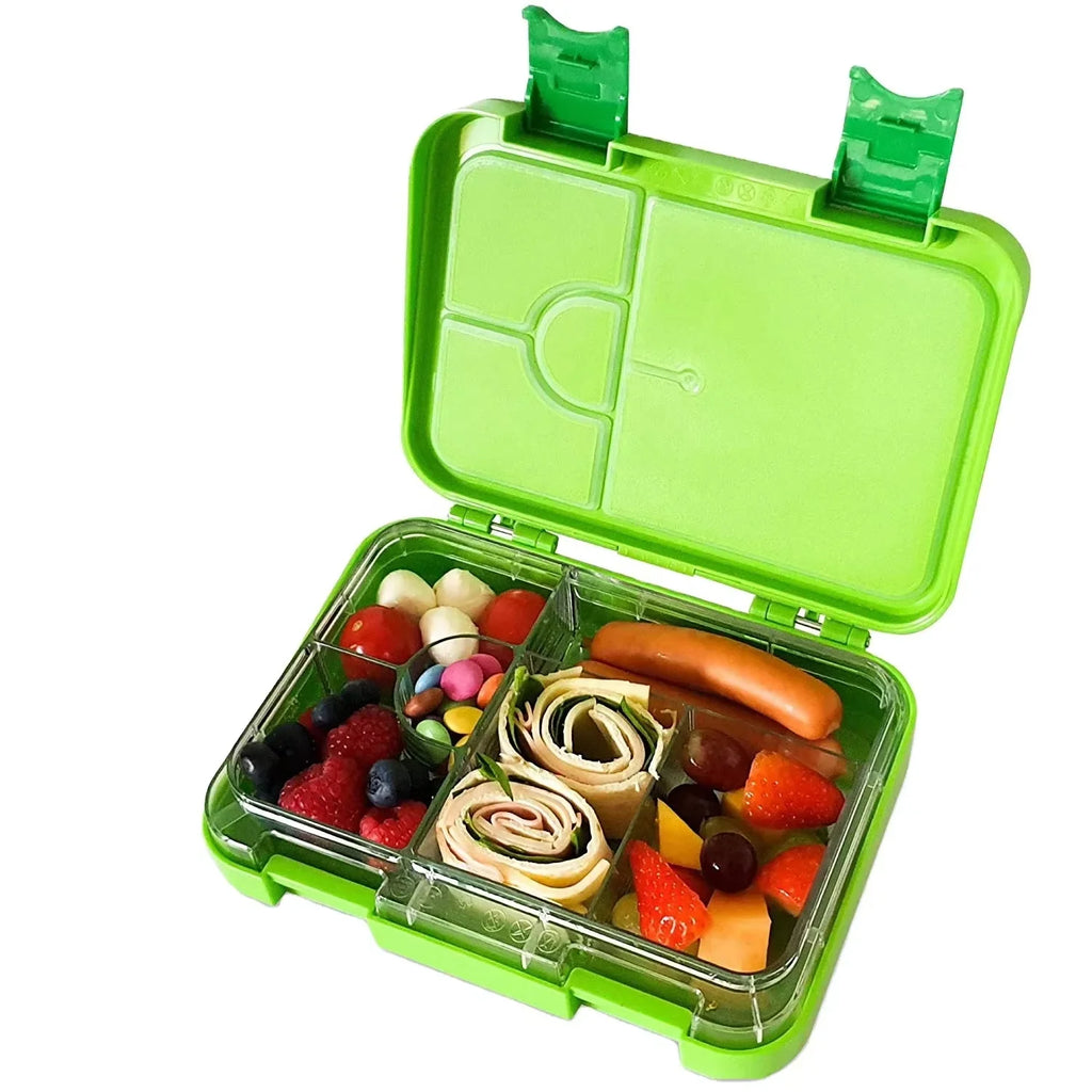 Kids Bento Lunch Box with 4/6 Compartments BPA Free Lunchable Food Container Microwave & Dishwasher Safe for Daycare, School