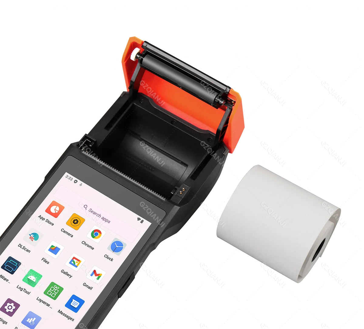 Handheld Android 13/14 PDA Printer 58MM Mobile Receipt Bill Thermal Printer 5.5 Inch Touch Screen Bluetooth Wifi NFC 2D Scanner