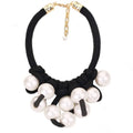 Statement Necklace with Big Pearls Design for Women Trendy Wedding Party Jewelry
