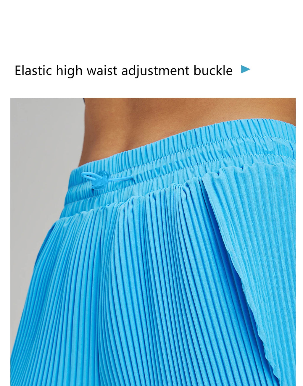 Stretch Outdoor Activities Gym Shorts for Summer Training Women's Quick Dry Sport Pleated Shorts with Hidden Pocket