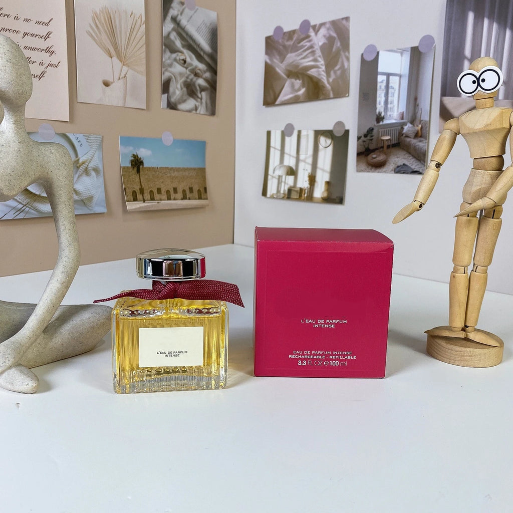 Transparent Striped Bottle, Fresh Soft Long Lasting Fragrance for Her,Elegant Ribbon Bow Perfume 75ml EDP