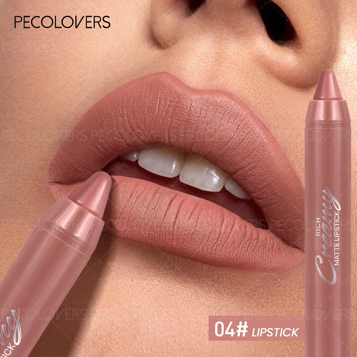 [1PC Matte Lipstick, Nude Natural] Waterproof & Sweatproof - Daily Makeup & Date Makeup, Perfect Valentine's Day Gift