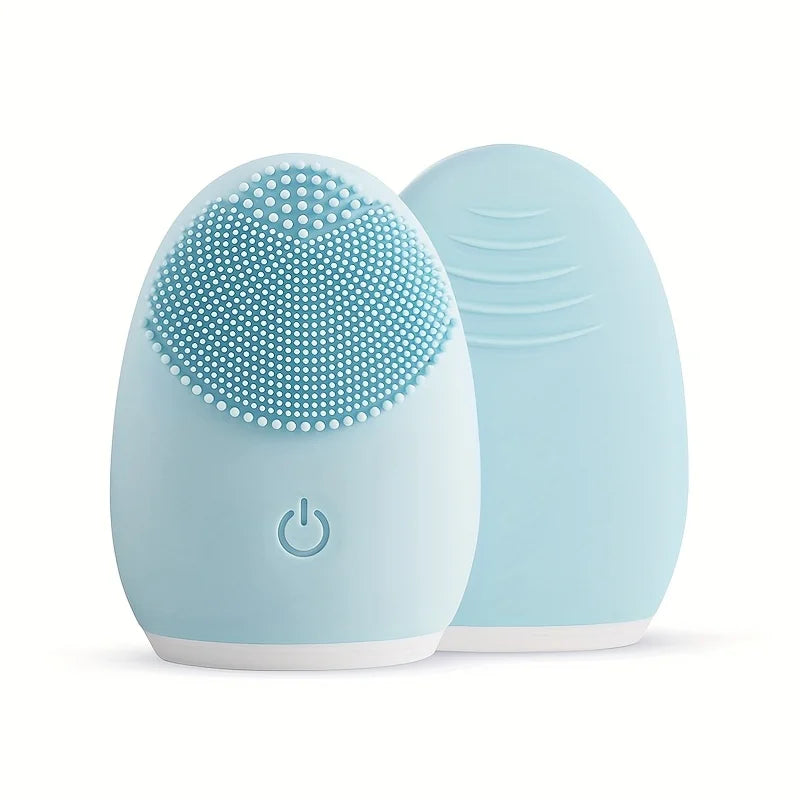 Electric Silicone Facial Cleanser Massager Skincare Massage Tool Beauty Machine Vibration Cleaning Of Pores Self Provided Batter