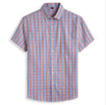 100% Cotton 5XL 6XL 7XL 8XL 12XL Men's Plus Size Shirts Fashion Casual Classic Style Comfortable Plaid Short Sleeve Shirt Male
