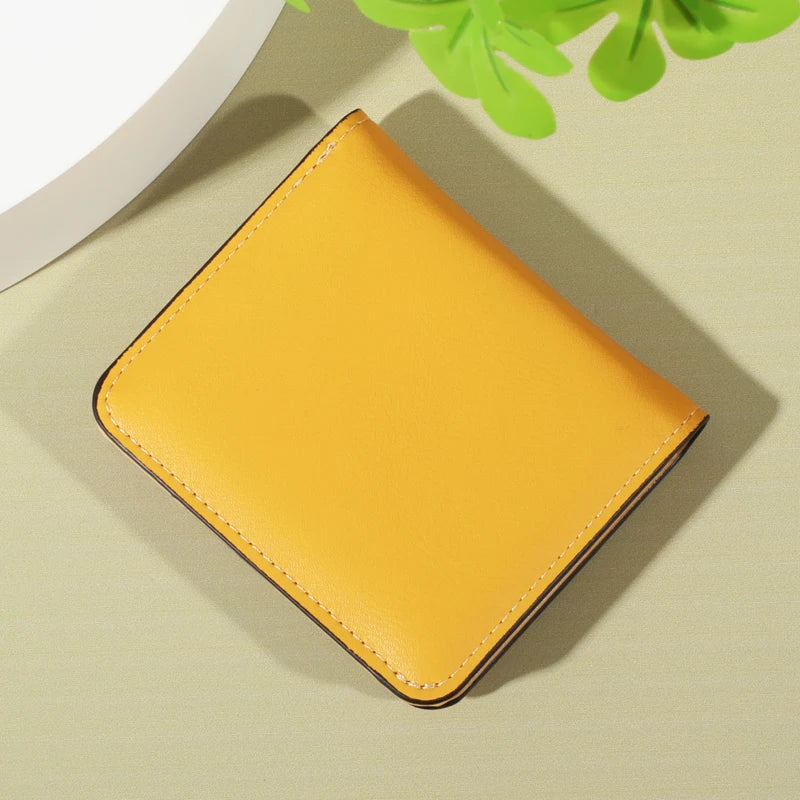 PU Minimalist Wallet - Snap Closure, Zip Pocket, Multifunctional Credit Card Holder, Casual Unisex Bag for Daily Use with