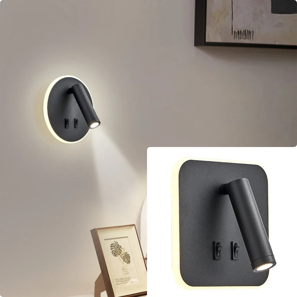 Rotatable Wall Lamp 3W 6W 9W 10W Modern LED Wall Light Home Decoration Angle Adjustable Bedroom Bedside Sconce Lamp for Home