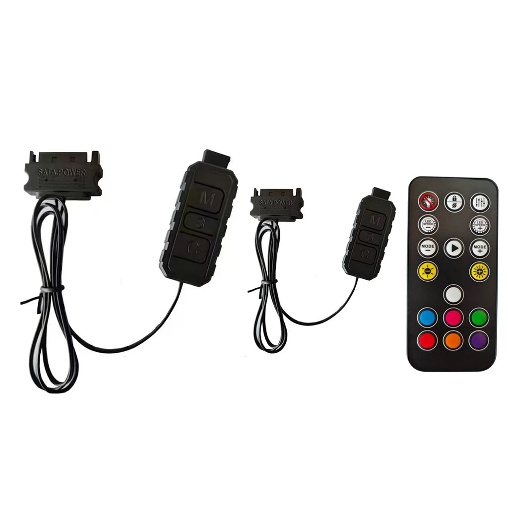 Computer ARGB Fans Hub Multipurpose SATA Interface Sync Controllers Cable Mini Controllers HUB Adapter for PC RGB Case Fans