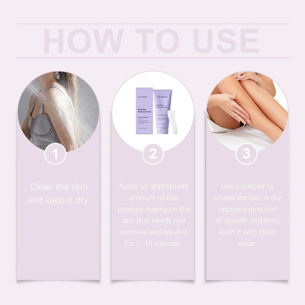Body Hair Removal Cream Health Hair Remover Smooths Body Skin Mild Ingredients Helps Prevent Sensitive Skin Painless Hair Remove