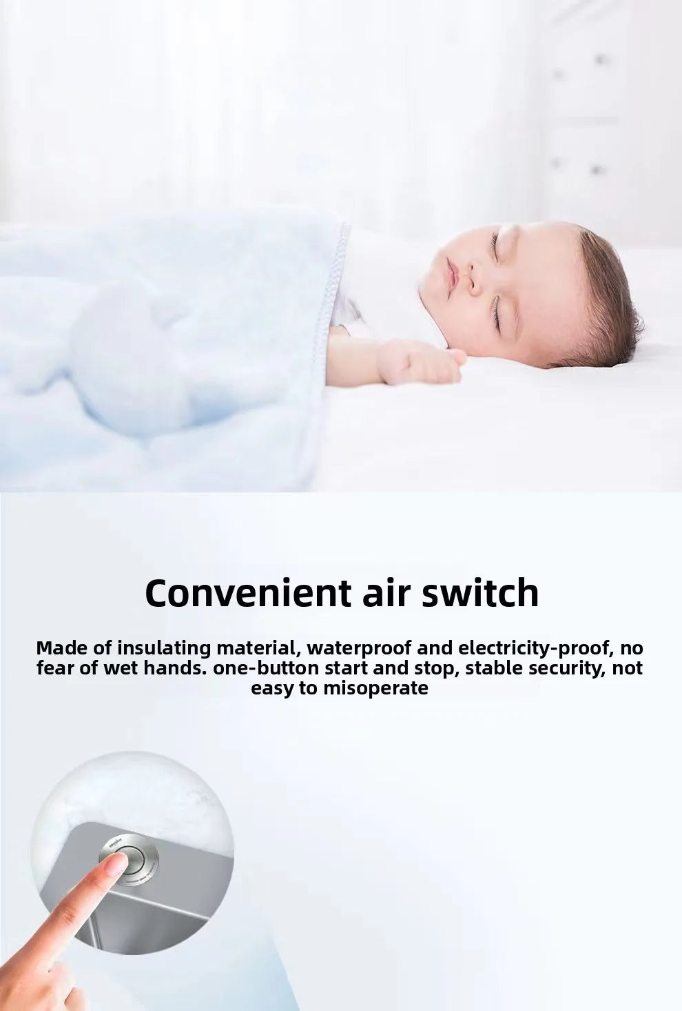 Food waste disposer, household kitchen food waste shredder, air switch EG-M1 Food Waste Disposers