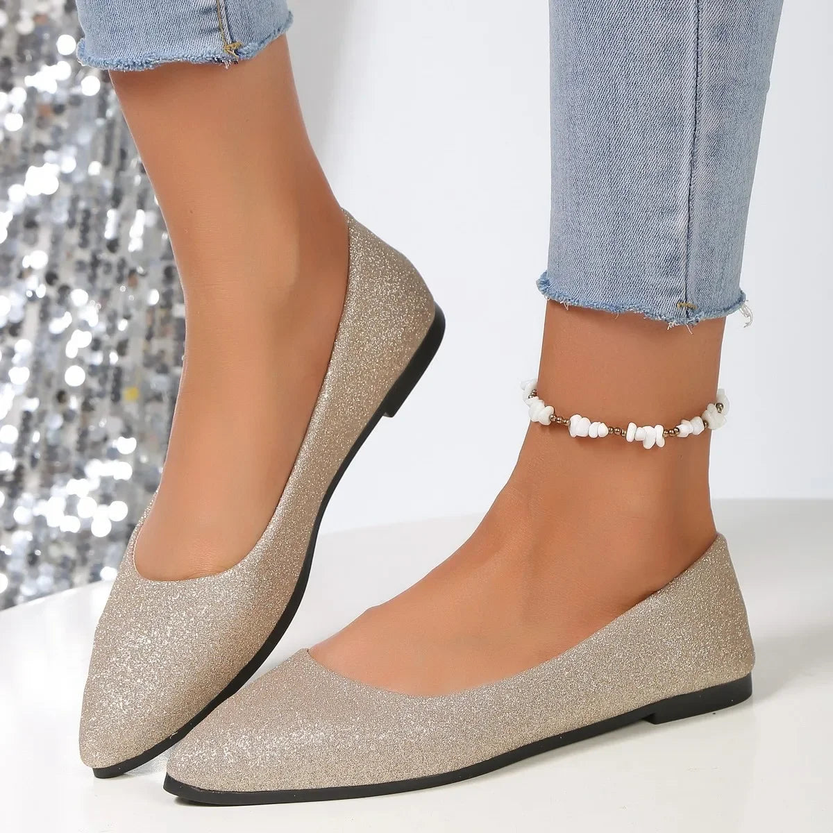 New Arrival Women Pointed Toe Beautiful and Fashion spring autumn Shoes Flat Ballerina Comfortable Casual 2024  Women Shoes