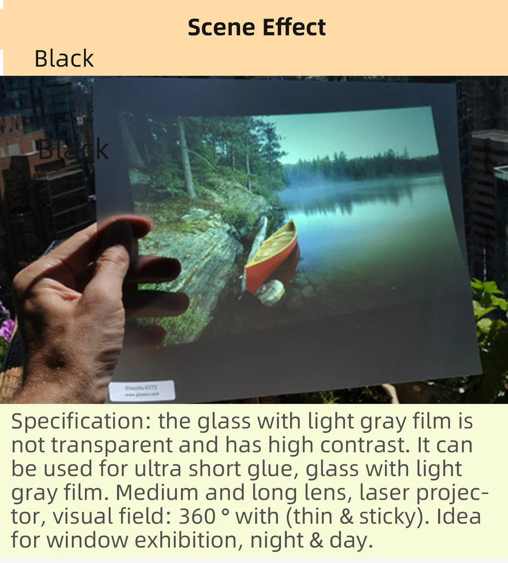 Customized 3D Hologram Film Holographic Screen Film with High Definition Transparent Rear Screen Projector Rear Projection Film