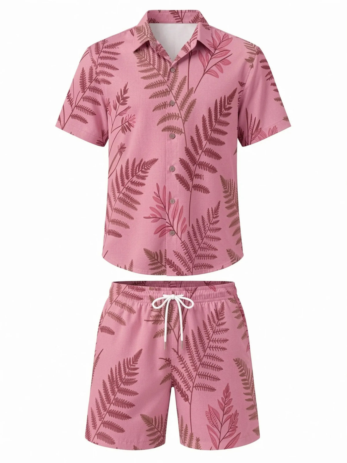 Mens Floral Short Sleeve Shirt and Drawstring Shorts Set Beach Vacation Relaxed Summer Two Piece Weekend Beach Outfit Travelwear