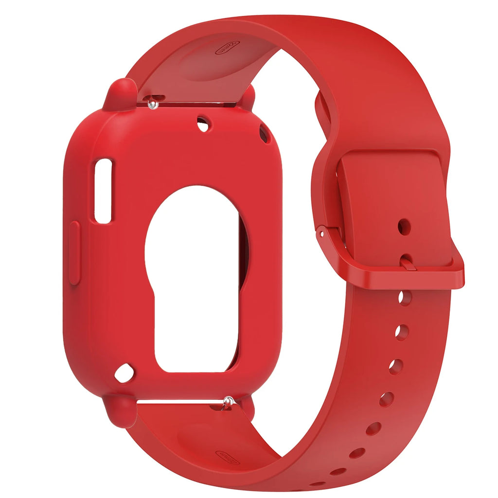 for Redmi Watch 5 Lite / 5 Active Silicone Case + Strap Repacement Bracelet Belt Smart correa Watchband Protective Shell Cover