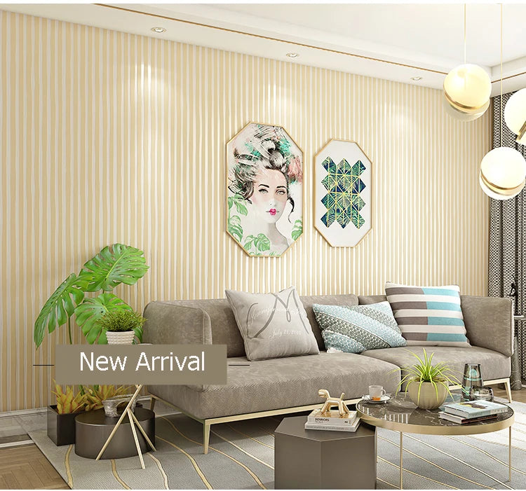 Modern Vertical Stripe Wallpaper Pink Blue Striped Living Room Decor TV Wallpapers 3d Elegant Home Decoration Wall Papers