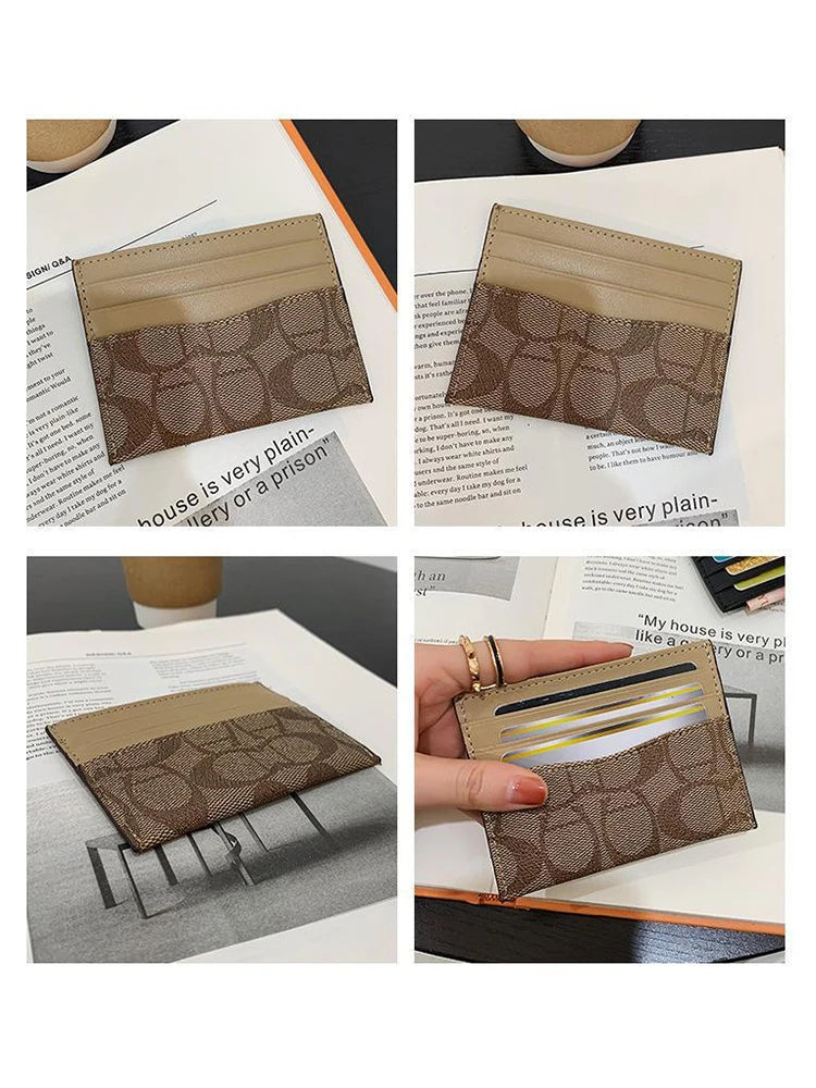 1pc RFID Blocking Card Holder, Slim & Luxury PU for Women, Multi-Slot for Cards & Cash, Compact Wallet, ID Holder, Gift Idea
