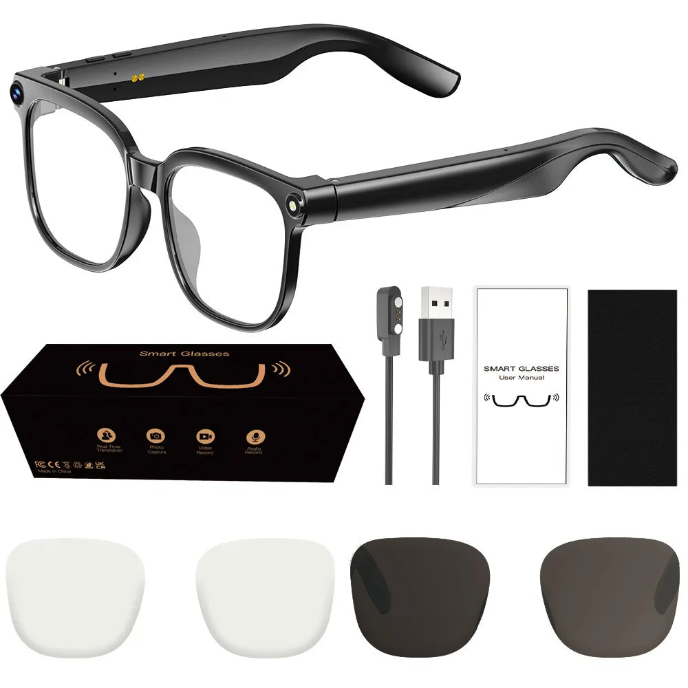 Smart Glasses AR AI Translation 4K Camera Bluetooth Call Touch Control Outdoor Sports Sunglasses Men Women 2026 New Dropshipping