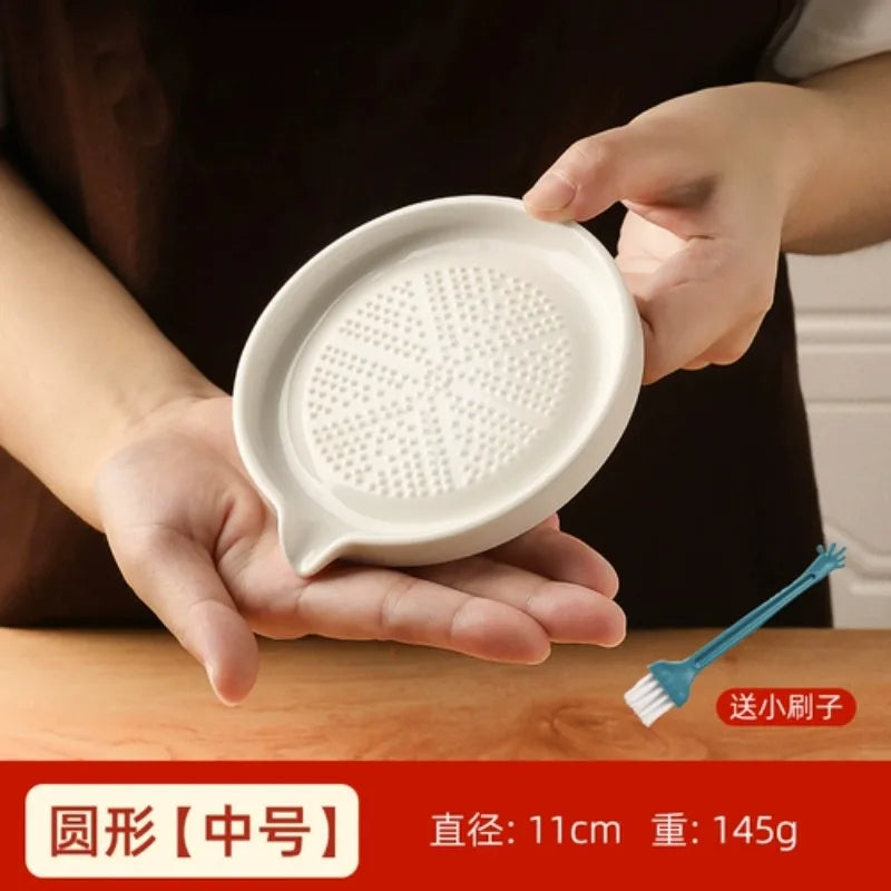 European Ceramic Garlic Grinder Kitchen Vegetable Cooking Food Grinder Manual Ginger Grinder Kitchen Tools Kitchen Accessories