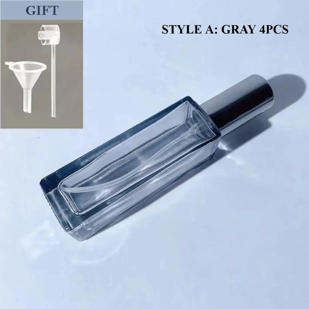 4PCS 10/20ml High Quality Perfume Spray Bottle Empty Glass Parfum Atomizer Travel Cosmetic Bottl Sample Vials Refillable Mini