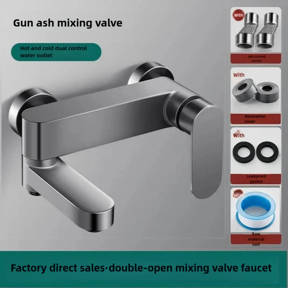 Bathroom Swivel Tub Spout  Hand Shower Wall Mounted  Bath Faucets Bathtub Tap Brass Bathtub Hot and Cold Mixer Shower