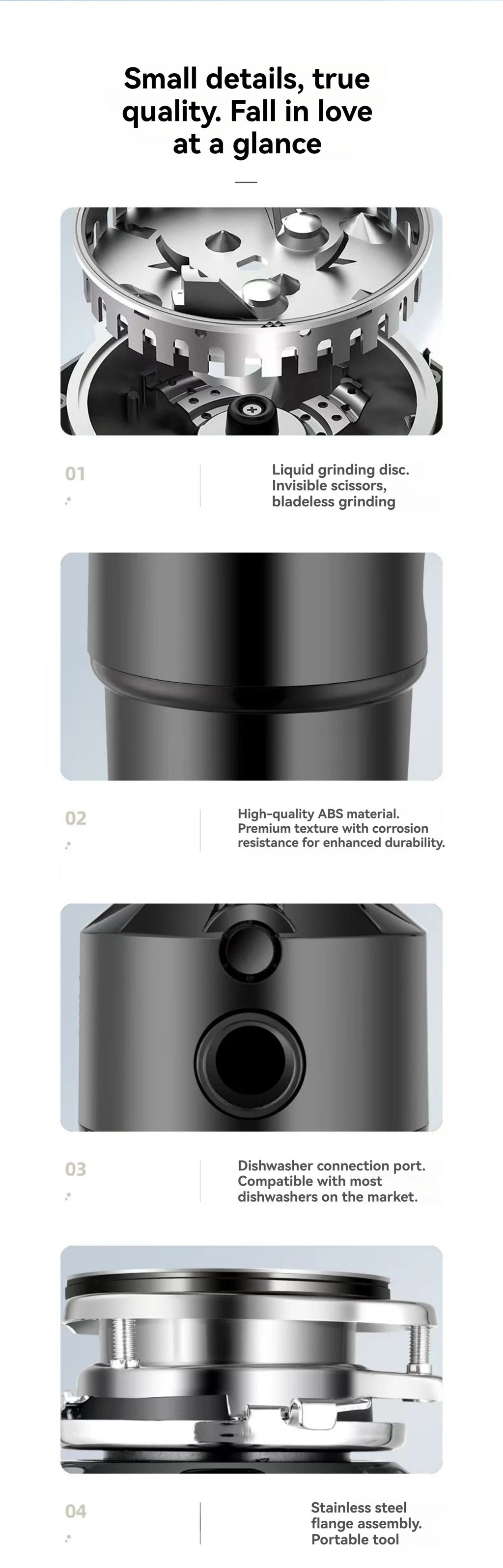 Kitchen Waste Disposer, Household Food Grinder, High-power Kitchen Waste Disposer