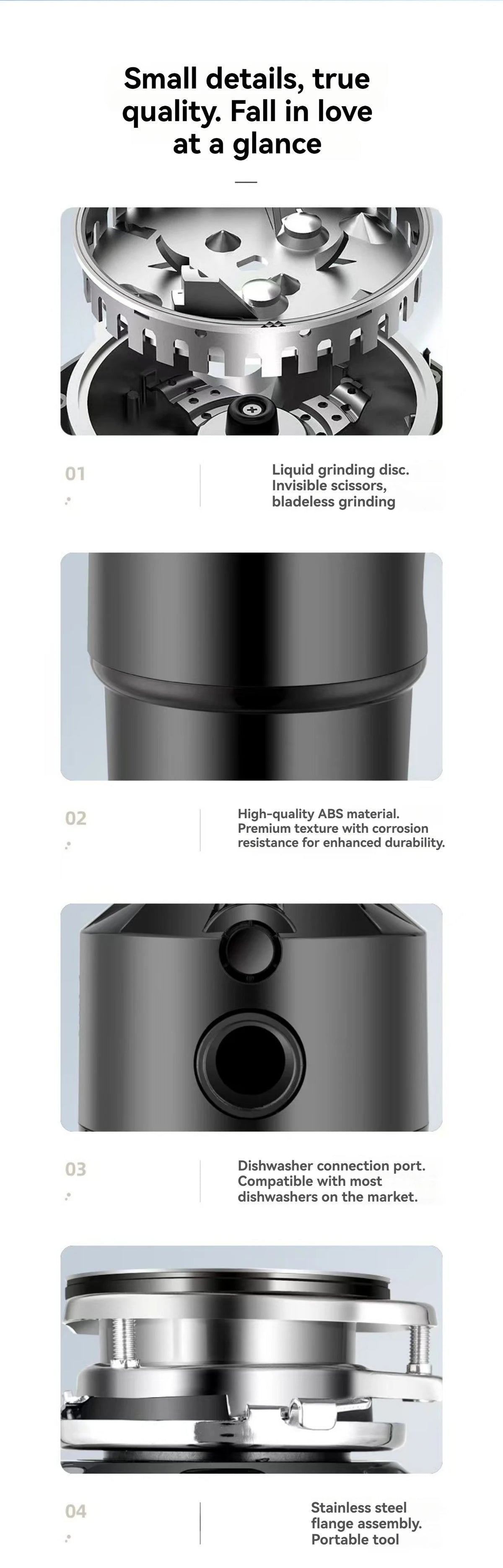 Kitchen Waste Disposer, Household Food Grinder, High-power Kitchen Waste Disposer