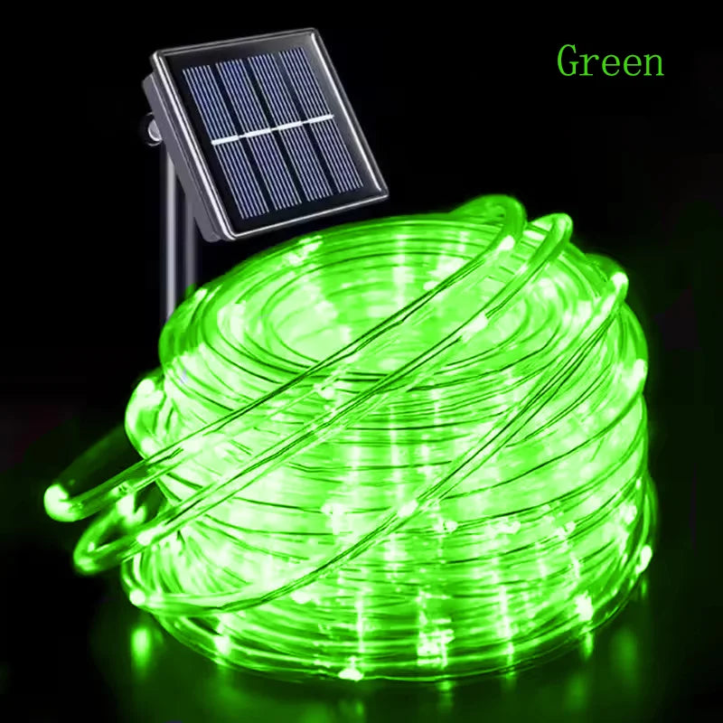 Solar String Tube Light PVC Soft Tube Outdoor Waterproof Copper Wire Light Courtyard Garden Decoration Atmosphere Flashing Light