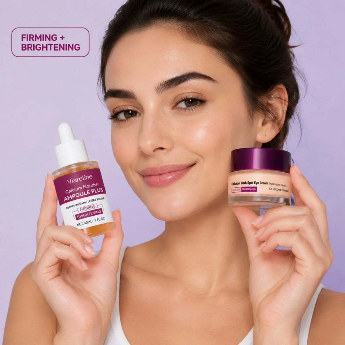 Korea Calcium Nourish Collagen Set Aging Calcium Volume Balm+Facial Serum+Eye Cream+Multi Balm Fade Fine Lines Daily Skincare
