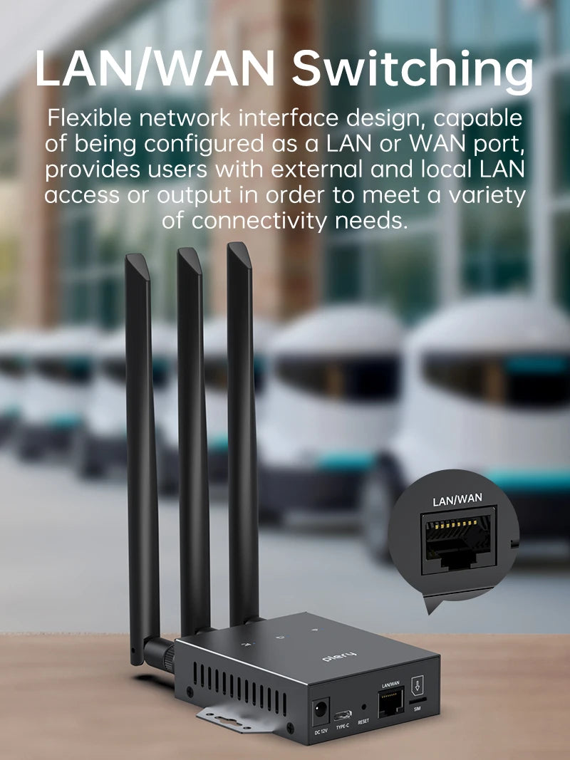 Plery 1200Mbps 4G LTE Cat6 Router 2.4+5.8GHz WiFi5 Wireless 5*Gigabit Ports VPN Support Nano SIM/eSIM Card 4G Routers EU Plug
