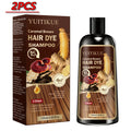 YUITIKUE 4-in-1 Caramel Brown Hair Dye Shampoo 100ml - Natural Instant Color Shampoo with Moisturizing Care